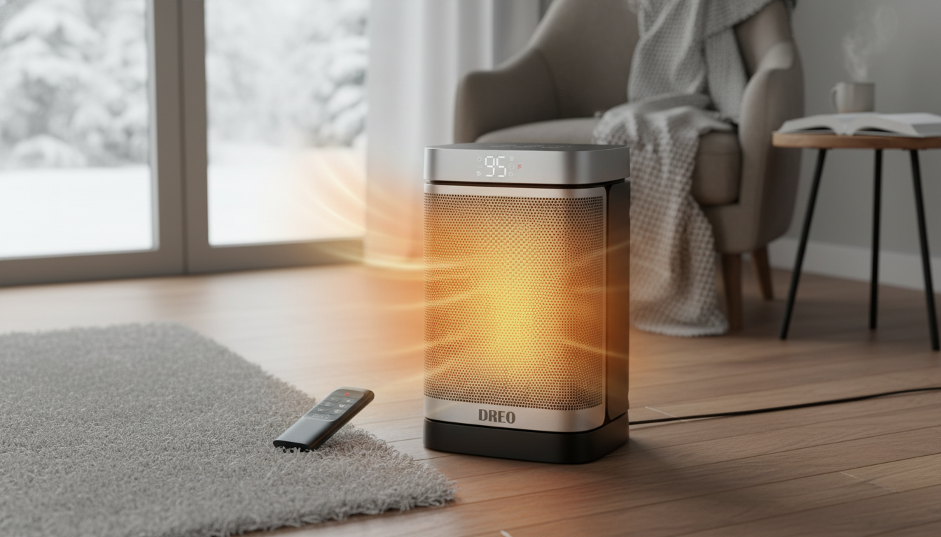 1500W Oscillating Space Heater: Remote, Thermostat Comfort
