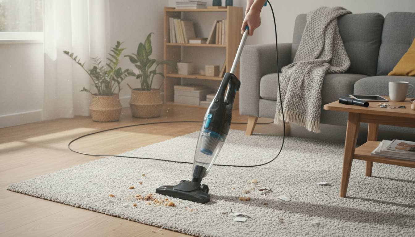 16Kpa Corded Handheld Vacuum: Extra-Long 6m Reach