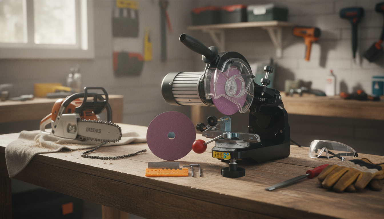 230W Electric Chainsaw Sharpener: Adjustable-Angle Grinder