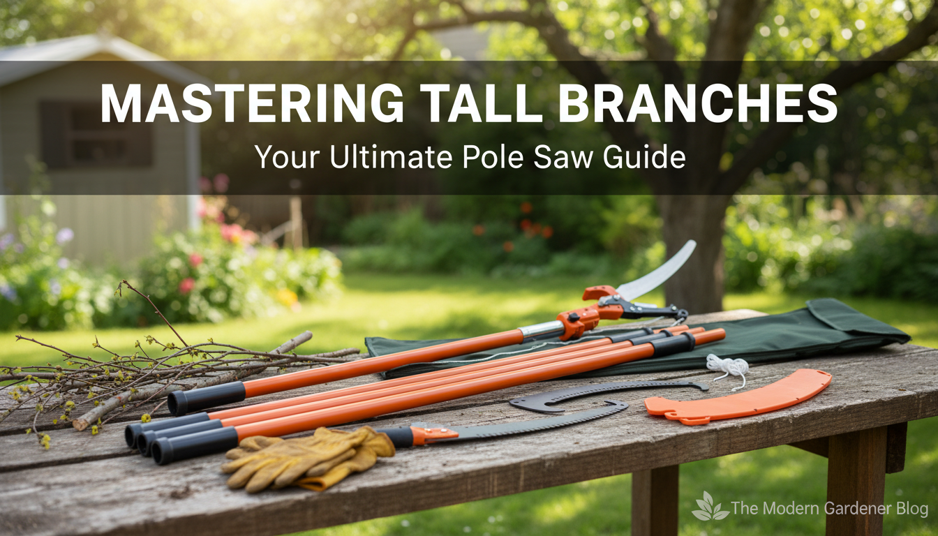 27FT Manual Pole Saw: High Branch Trimming Guide