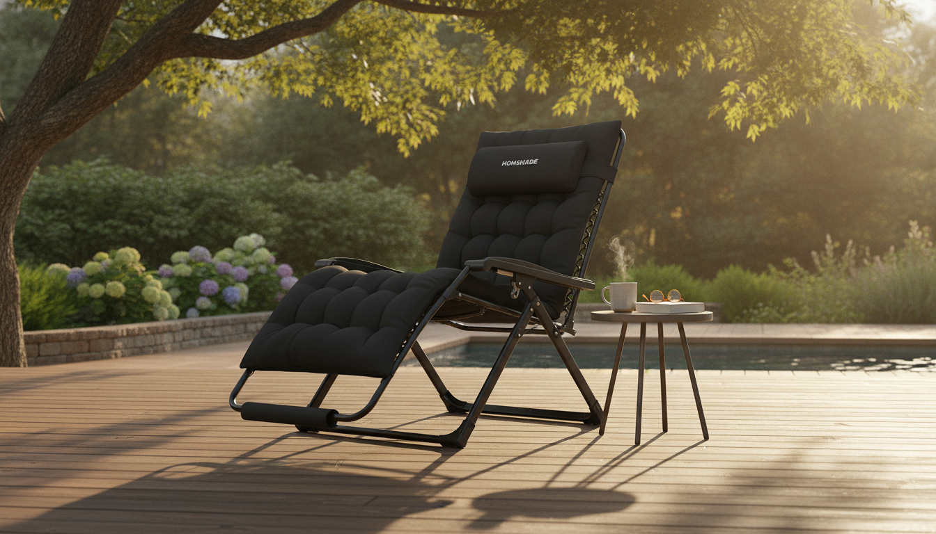 33-Inch Folding Zero Gravity Lounge Chair: Patio Comfort