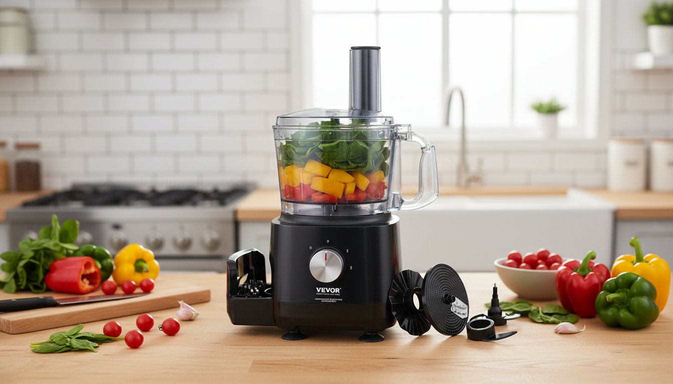 9-Cup 600W Food Processor: Slice, Shred & Knead Dough Fast