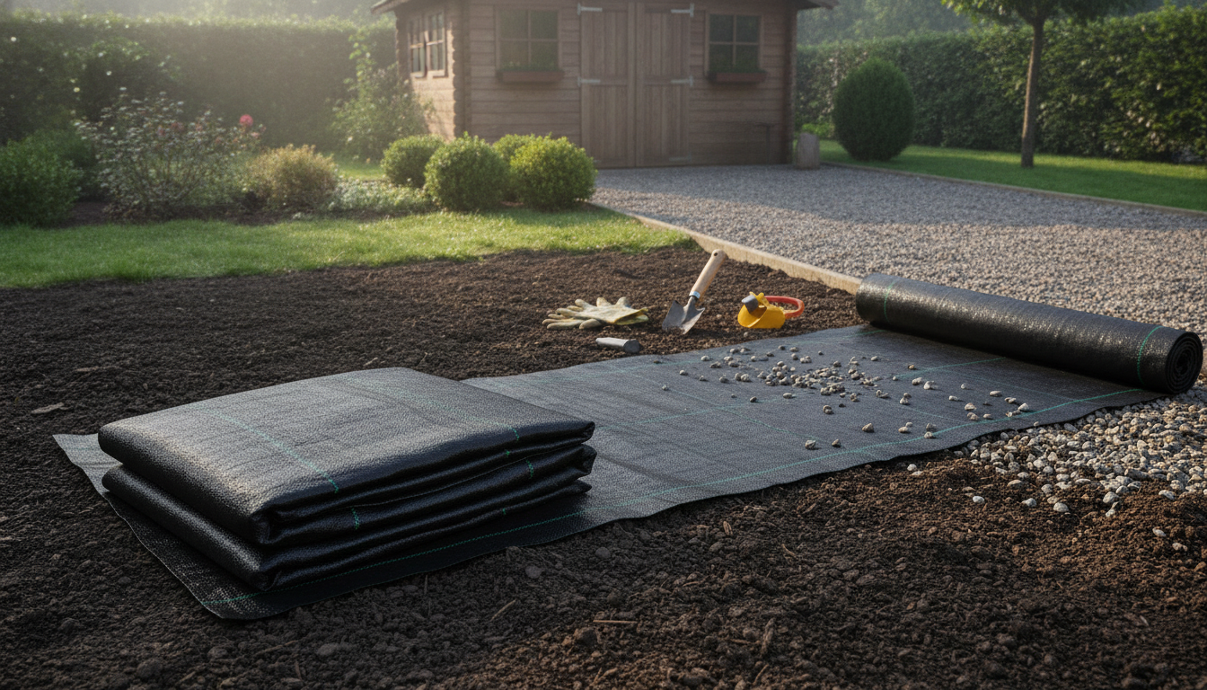 Heavy-Duty Geotextile Fabric: 12.5x50 Weed Barrier