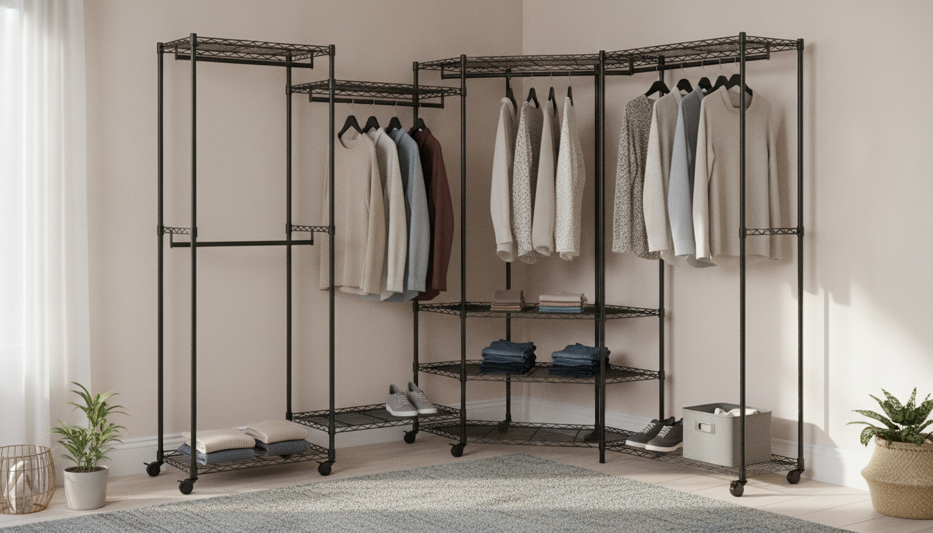 Heavy Duty Rolling Clothing Rack: Smooth, Stable Storage
