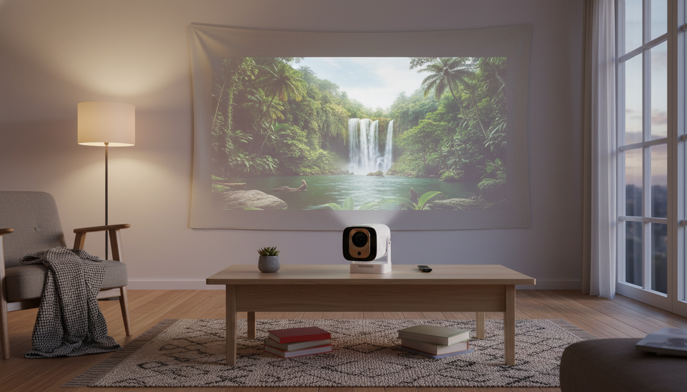 Mini Projector: 1080p Auto Focus, 4K Input, Android 11