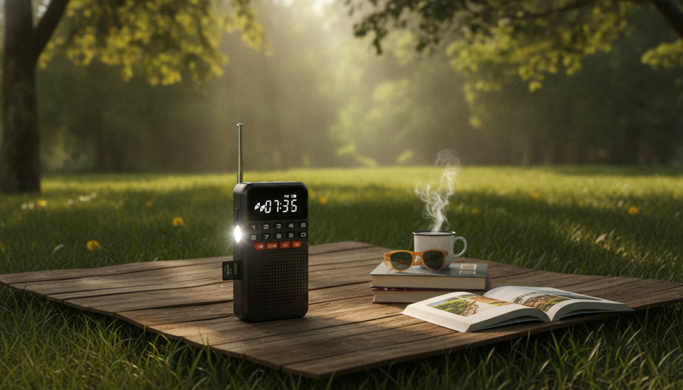 Portable FM Radio Bluetooth Speaker: TF Card + Light