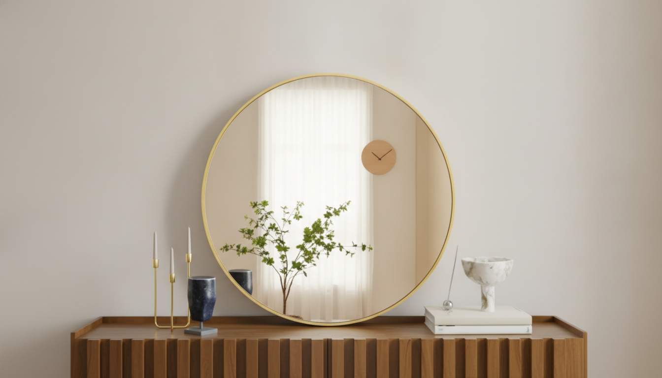 Round Wall Mirror Tips: Size, Height & Gold Frames