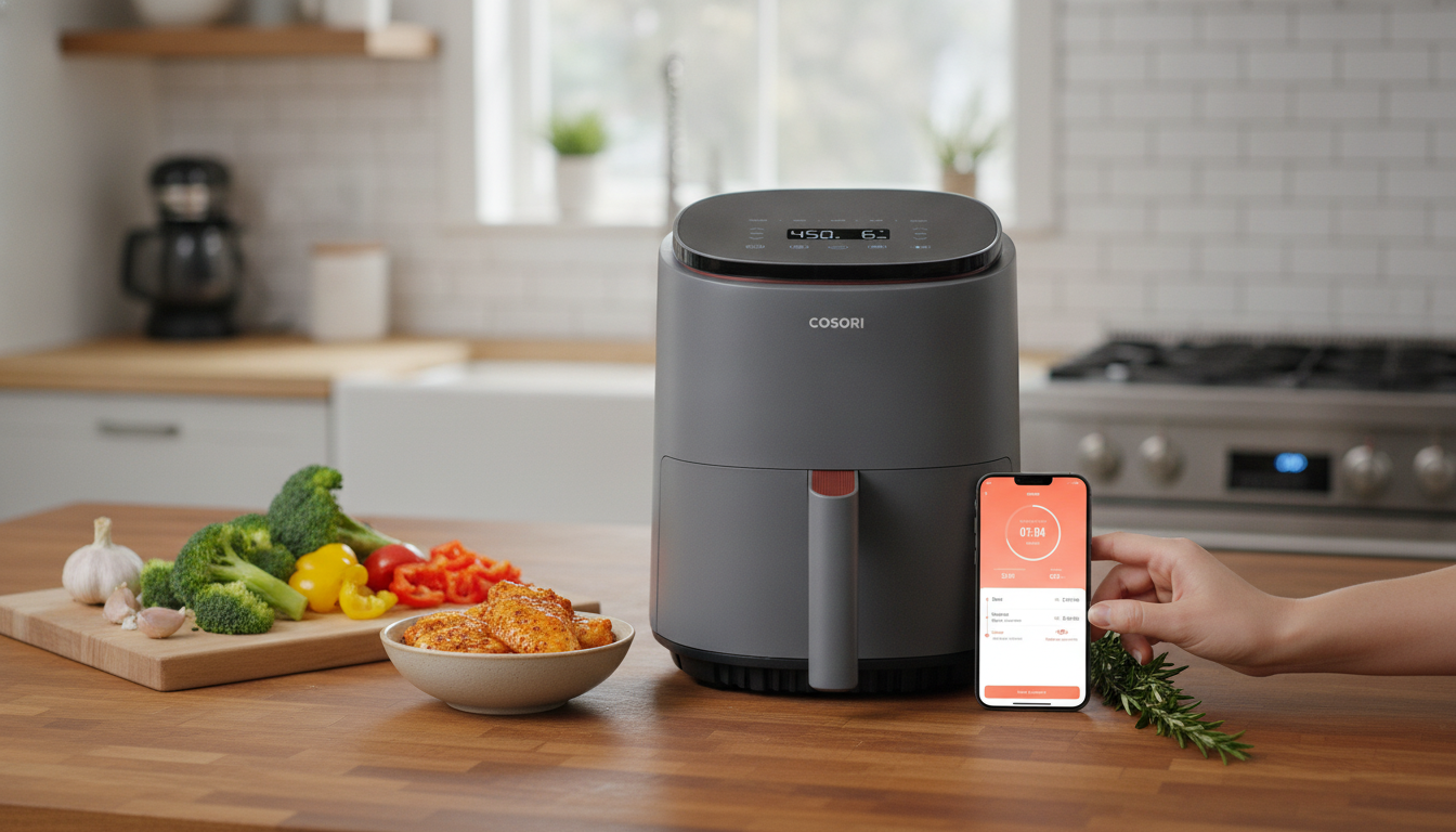 Smart 4-Qt Air Fryer: 7 Modes, App Control, Easy Cleanup