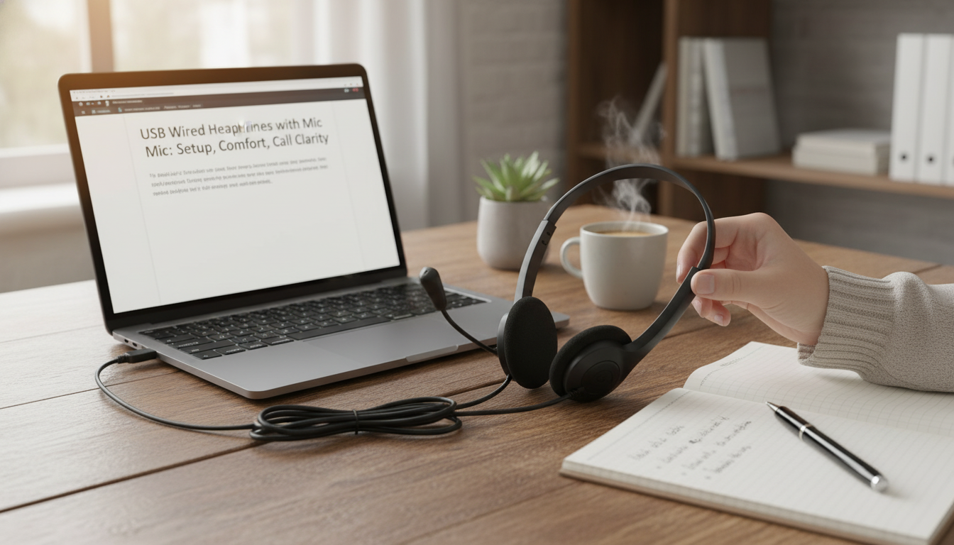 USB Wired Headphones with Mic: Setup, Comfort, Call Clarity