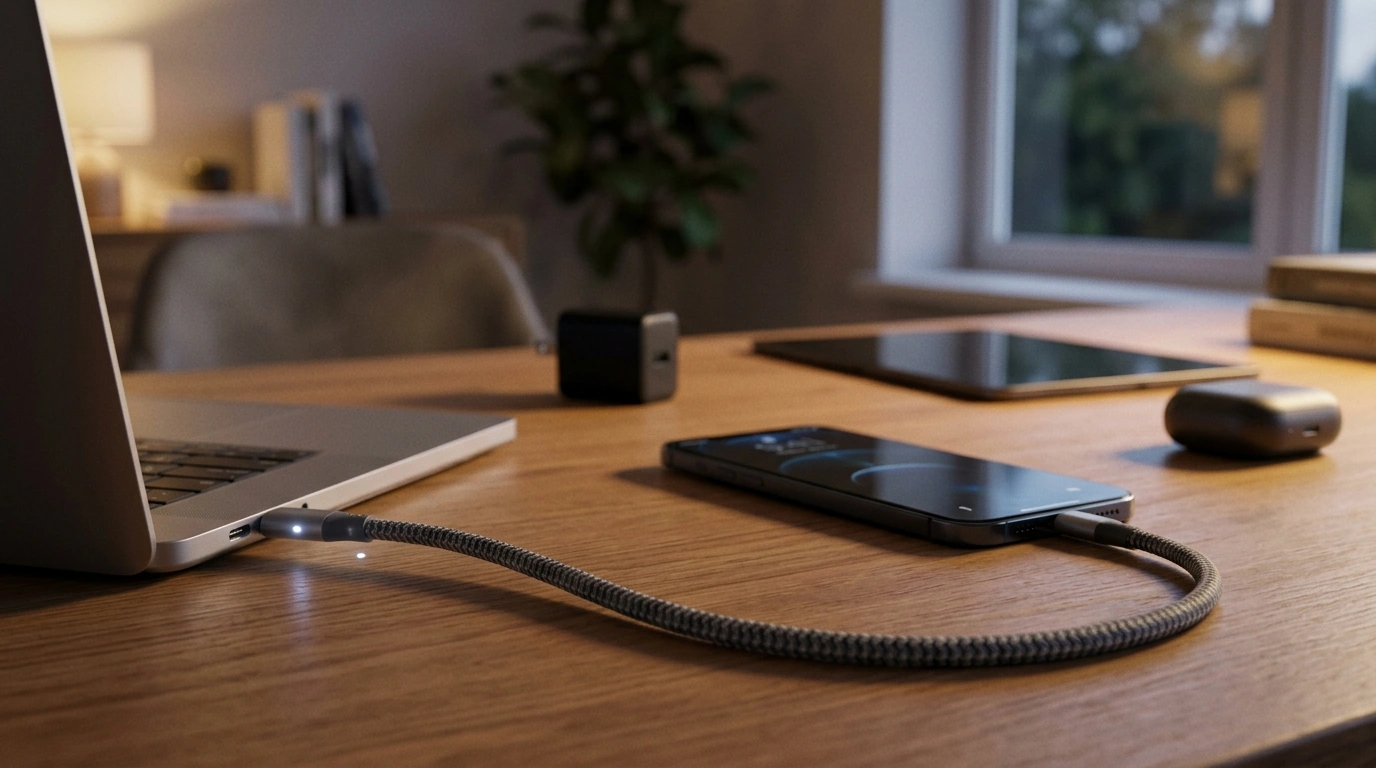 100W LED USB-C to USB-C Cable for MacBook & Samsung