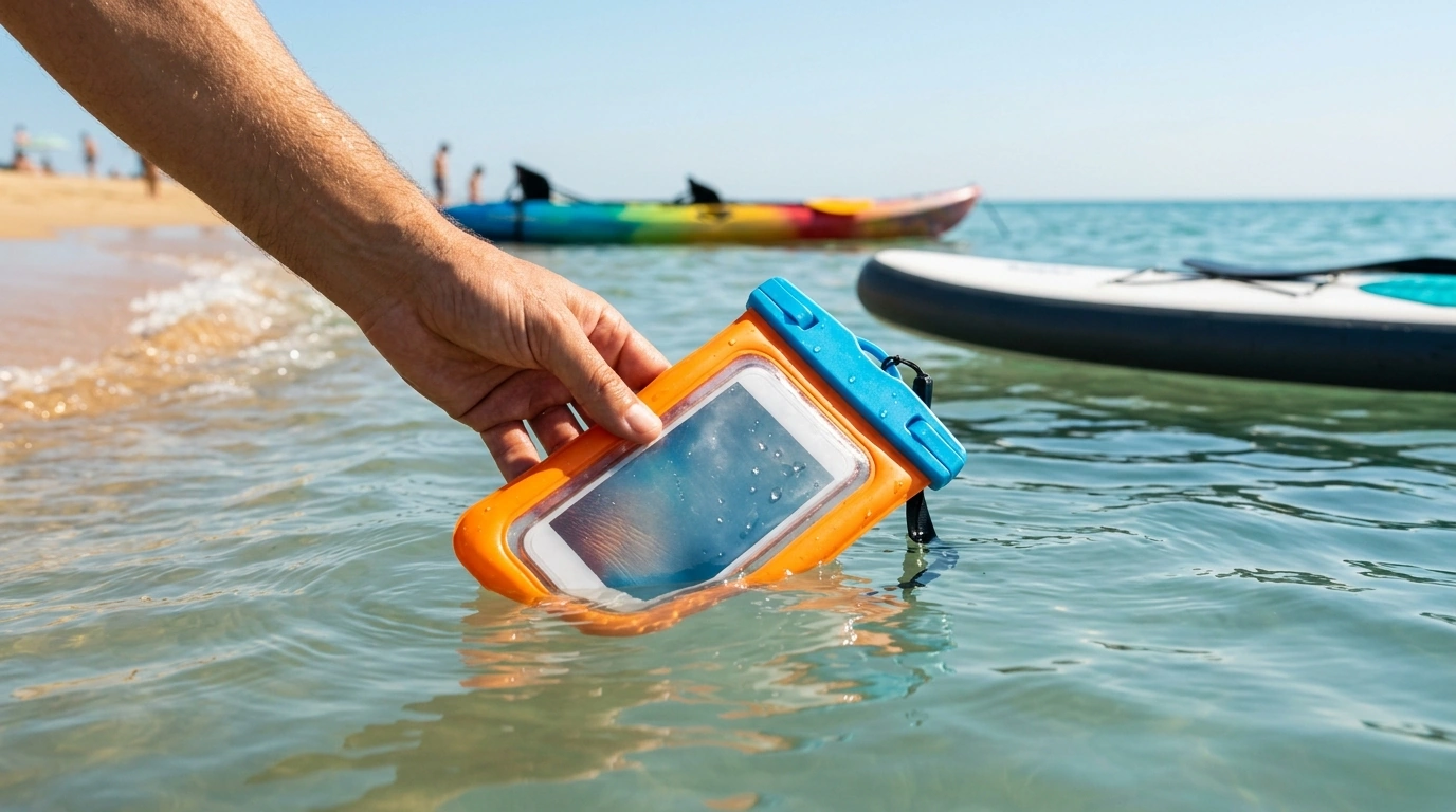 Floating Waterproof Phone Pouch for Beach, Pool & Boating
