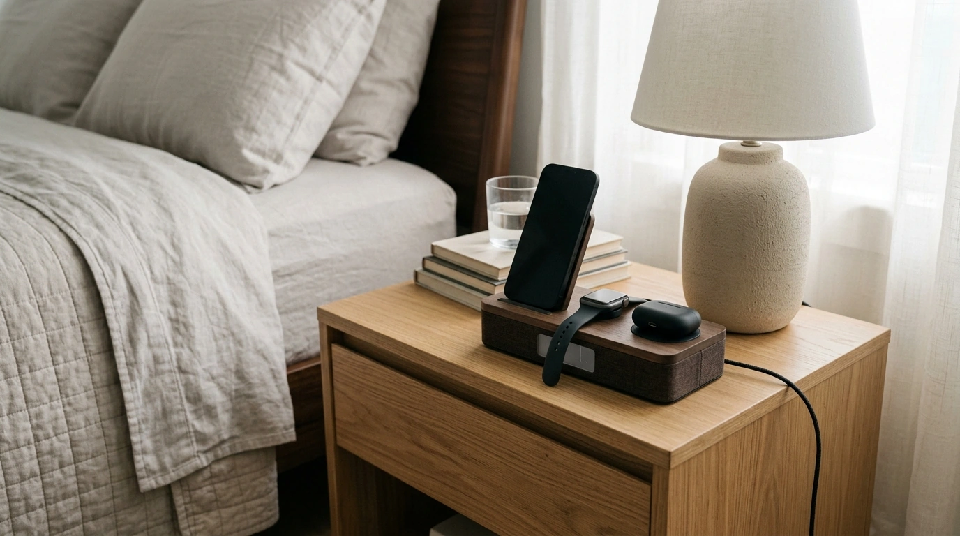 4-in-1 Wireless Charger + Alarm Clock for Apple Devices