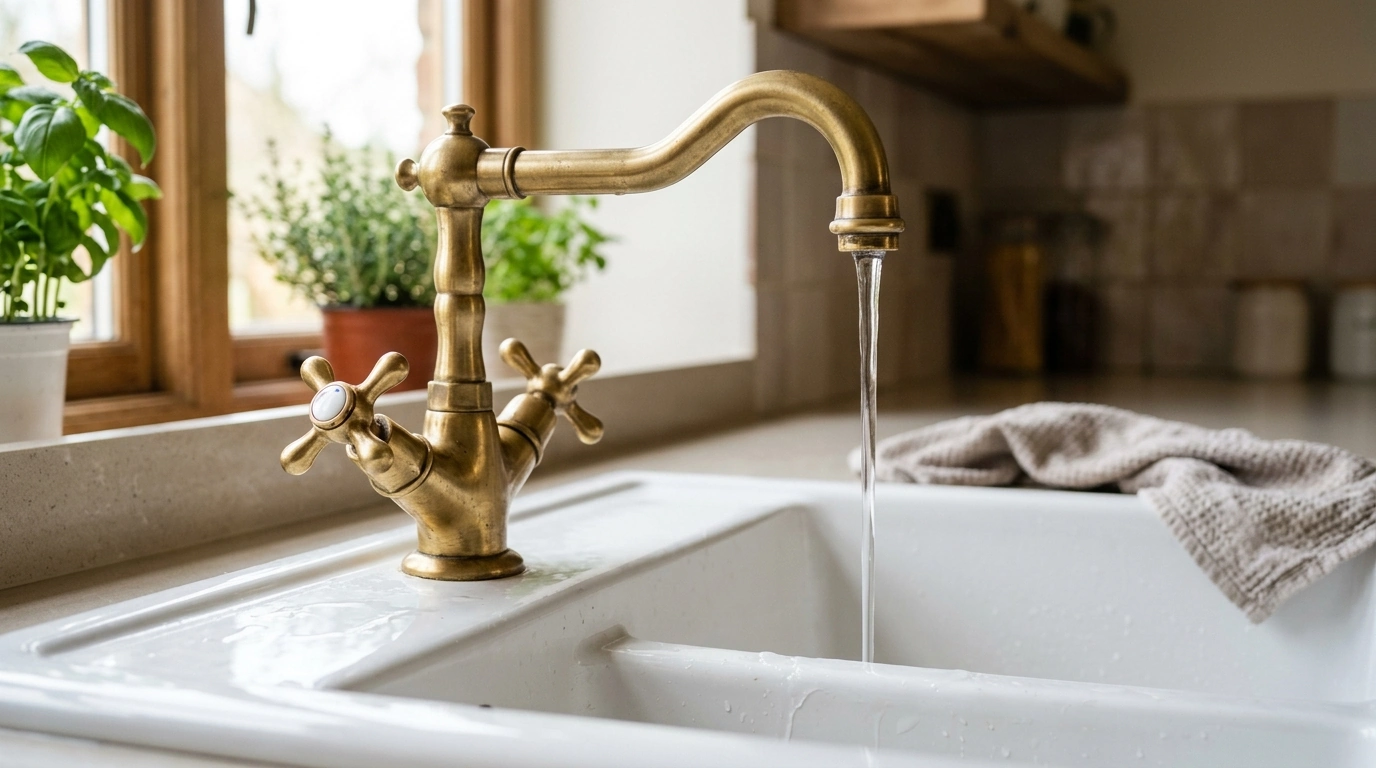 Dual-Handle Brass Deck-Mount Faucet: Fit, Install, Care