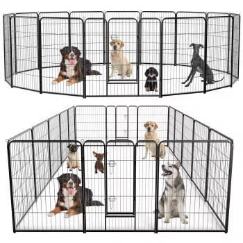 16-Panel Heavy Duty Dog Playpen: Lockable Door Guide