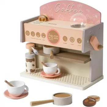 Wooden Coffee Maker Play Set for Kids: Café Role Play