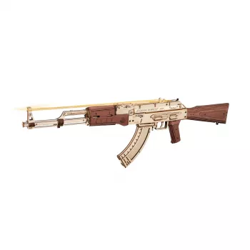 3D Wooden AK-47 Model Kit: Build, Finish & Display