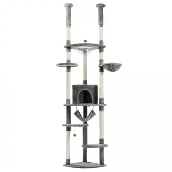 Adjustable Floor-to-Ceiling Cat Tree Tower: Setup & Safety